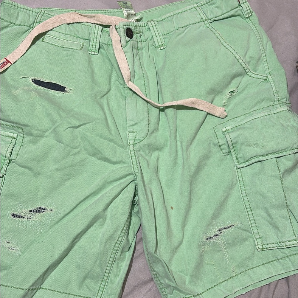 Men's Green Cargo Shorts